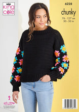 Load image into Gallery viewer, King Cole Chunky Knitting Pattern Ladies Granny Square Jumpers (6228)