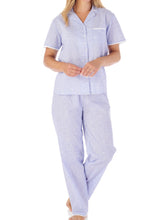 Load image into Gallery viewer, Slenderella Ladies Gingham & Flower Cotton Pyjamas (2 Colours)