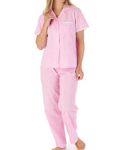 Load image into Gallery viewer, Slenderella Ladies Gingham & Flower Cotton Pyjamas (2 Colours)