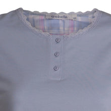 Load image into Gallery viewer, Slenderella Ladies Tartan Pyjamas - Jersey Top & Checked Bottoms (Blue or Pink)