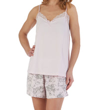 Load image into Gallery viewer, Slenderella Ladies Floral Jersey Pyjamas - Camisole & Shorts