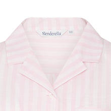 Load image into Gallery viewer, Slenderella Ladies Striped Button Up Top & Trouser Bottoms Pyjamas Set (Mint or Pink)