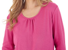 Load image into Gallery viewer, Slenderella Ladies Pyjamas - Plain Top & Checked Bottoms (2 Colours)
