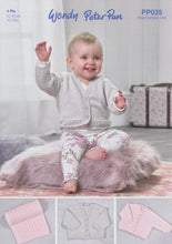 Load image into Gallery viewer, Wendy Peter Pan Baby 4ply Knitting Pattern - Cardigan &amp; Blanket (PP035)