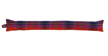 Load image into Gallery viewer, Bright Red & Purple Check Fabric Draught Excluder (4 Sizes)