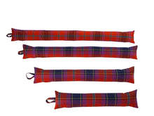 Load image into Gallery viewer, Bright Red & Purple Check Fabric Draught Excluder (4 Sizes)
