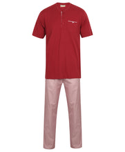 Load image into Gallery viewer, Walker Reid Mens Pyjamas Jersey Top & Woven Geo Print PJ Bottoms (Medium - XXXL)