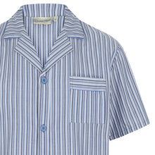 Load image into Gallery viewer, Walker Reid Mens Striped Cotton Pyjamas (Blue or Red)