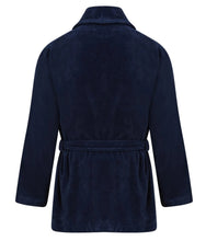Load image into Gallery viewer, Walker Reid Mens Navy Cotton Velour Belted Bed Jacket (Medium - XXXL)