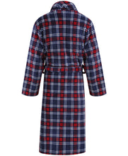 Load image into Gallery viewer, Walker Reid Mens Check Coral Fleece Dressing Gown (Small - 4XL)