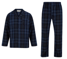 Load image into Gallery viewer, Walker Reid Brushed Cotton Traditional Check Pyjamas (Navy or Red)