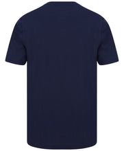 Load image into Gallery viewer, Walker Reid Mens Pyjamas Navy Jersey Top & Red Diamond Print Bottoms
