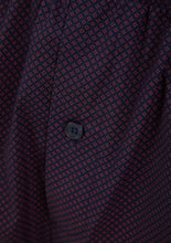 Load image into Gallery viewer, Walker Reid Navy & Red Diamond Print Button Up & Shorts Pyjamas Set