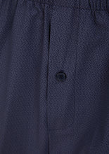 Load image into Gallery viewer, Walker Reid Mens Pyjamas Jersey Top & Navy Leaf Print Bottoms
