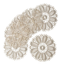 Load image into Gallery viewer, Pack of 6 Floral Lace Round Doilies (3 Colours)