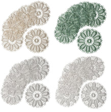Load image into Gallery viewer, Pack of 6 Floral Lace Round Doilies (3 Colours)