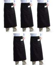 Load image into Gallery viewer, Professional Half Apron with Split Pocket - 28" x 36" (Black)