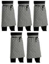 Load image into Gallery viewer, Black & White Check Waist Apron (Pack 1 or 5)