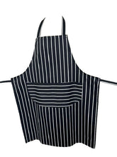 Load image into Gallery viewer, Striped Butchers Full Bib Apron with Curved Pocket (2 Colours)