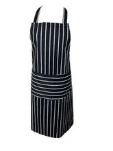 Load image into Gallery viewer, Striped Butchers Full Bib Apron with Curved Pocket (2 Colours)