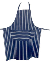 Load image into Gallery viewer, Striped Butchers Full Bib Apron with Curved Pocket (2 Colours)