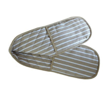 Load image into Gallery viewer, Butchers Stripe Printed Cotton Bib Apron or Double Oven Glove (5 Colours)