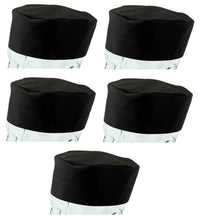 Load image into Gallery viewer, Professional Chefs Catering Skull Caps - Pack of 1 or 5 (Black White or Check)
