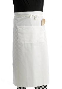 White Bar Apron With Pocket (Pack of 1 or 5)