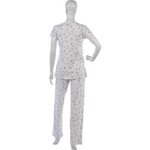 Load image into Gallery viewer, Ladies Combed Cotton Cherries & Flowers Pyjamas (Medium)