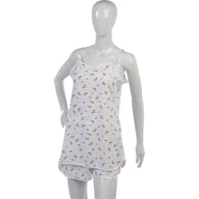 Load image into Gallery viewer, Ladies Combed Cotton Cherries & Flowers Shortie Pyjamas (S - XL)