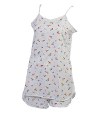 Load image into Gallery viewer, Ladies Combed Cotton Cherries & Flowers Shortie Pyjamas (S - XL)