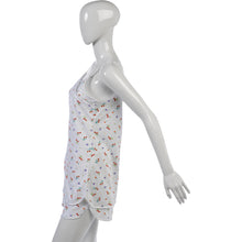 Load image into Gallery viewer, Ladies Combed Cotton Cherries & Flowers Shortie Pyjamas (S - XL)