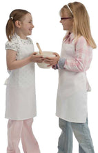 Load image into Gallery viewer, Children's White Bib Apron with Adjustable Neck - 2 Sizes (White)