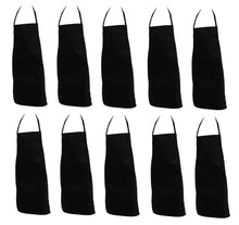 Load image into Gallery viewer, 100% Cotton Full Length Bib Aprons - With Pocket (Various Colours & Quantities)