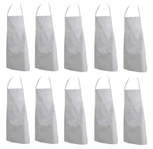 Load image into Gallery viewer, 100% Cotton Full Length Bib Aprons - With Pocket (Various Colours & Quantities)