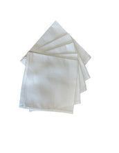Load image into Gallery viewer, Pack of 10 Cream Linen Napkins 17” x 16”