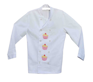 Embroidered Cupcake Design Chefs Bakers Jacket 34.5” XS