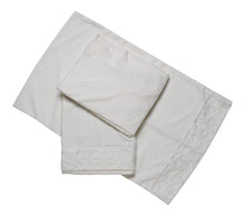 Load image into Gallery viewer, Embroidered Sheet Set - Fitted, Flat & Pillow Case (3 Colours)