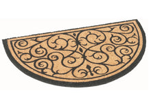 Load image into Gallery viewer, Epsom Coir Mat with Printed Scroll Design 75cm x 45cm (2 Shapes)