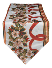 Load image into Gallery viewer, Flower Garland Christmas Table Runner (14" x 72")