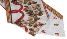 Load image into Gallery viewer, Flower Garland Christmas Table Runner (14" x 72")