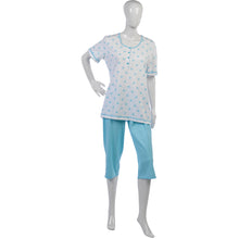 Load image into Gallery viewer, Ladies 100% Cotton Flower & Polka Dot Pyjamas S - XL (Aqua or Red)