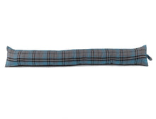 Load image into Gallery viewer, Turquoise & Grey Tartan Check Draught Excluder (4 Sizes)