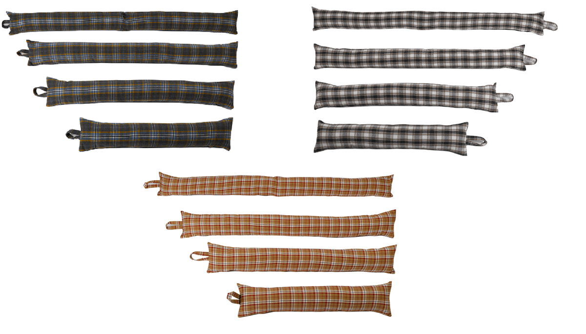 Poly Wool Check Fabric Draught Excluder (3 Colours) – Mill Outlets