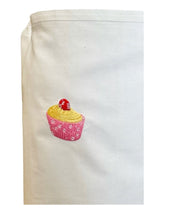 Load image into Gallery viewer, Cupcake Embroidered Half Waist Apron