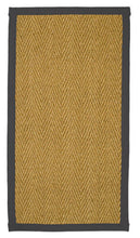 Load image into Gallery viewer, Natural Herringbone Weave Coir Rug or Runner with Coloured Border (7 Colours)