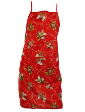 Load image into Gallery viewer, Christmas Holly & Bow Pattern Apron (28" x 30")