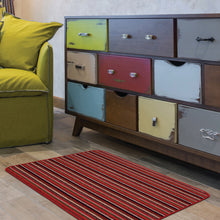 Load image into Gallery viewer, Ios Striped Hardwearing Mat or Runner with Anti Slip Backing (5 Colours)