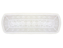 Load image into Gallery viewer, Jura Crochet Table Runner - 16" x 45" (Natural or White)