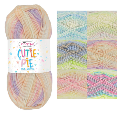 King Cole Cutie Pie DK Antipilling Acrylic Yarn 100g (6 Colours)